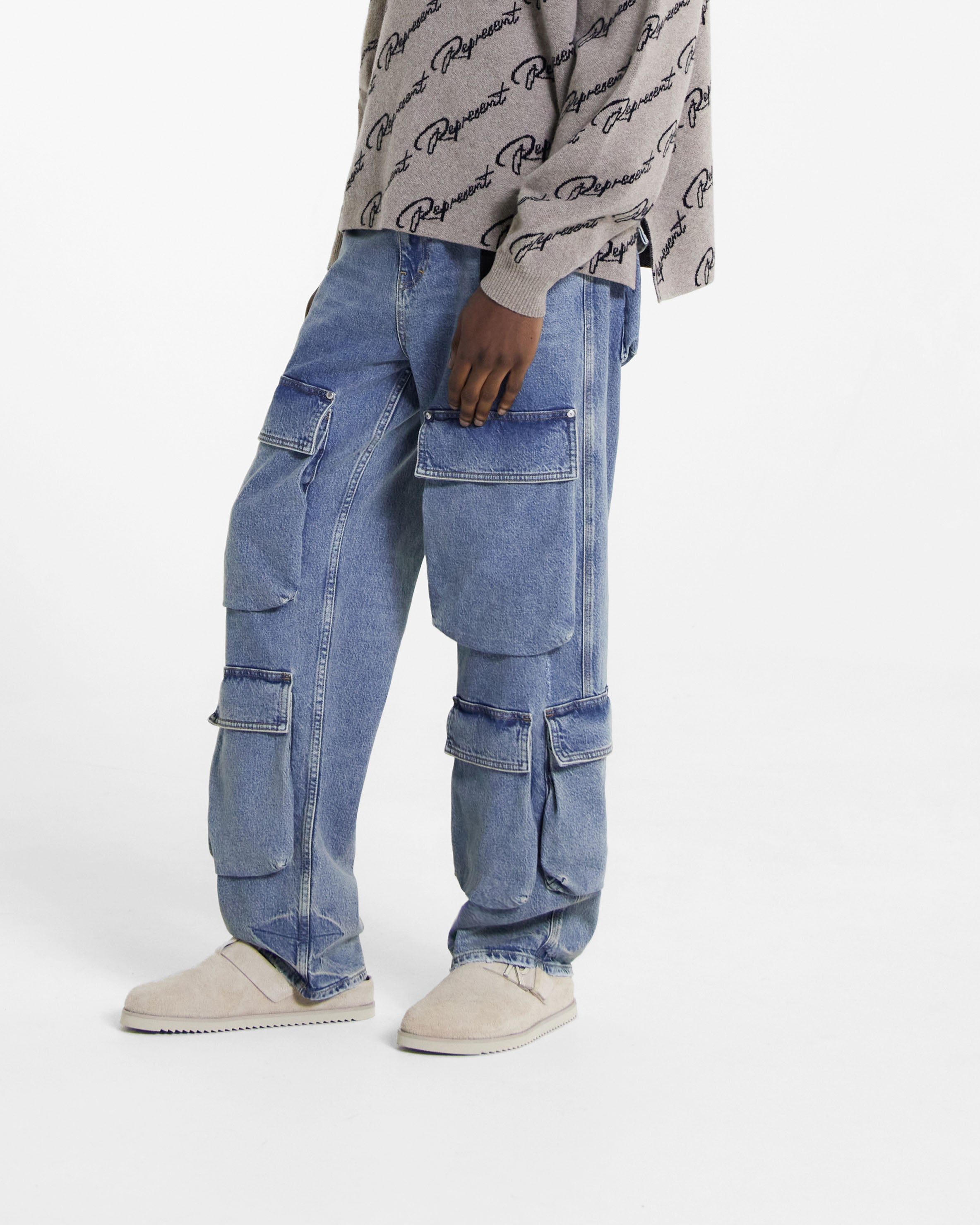 Blue Denim Cargos | REPRESENT CLO