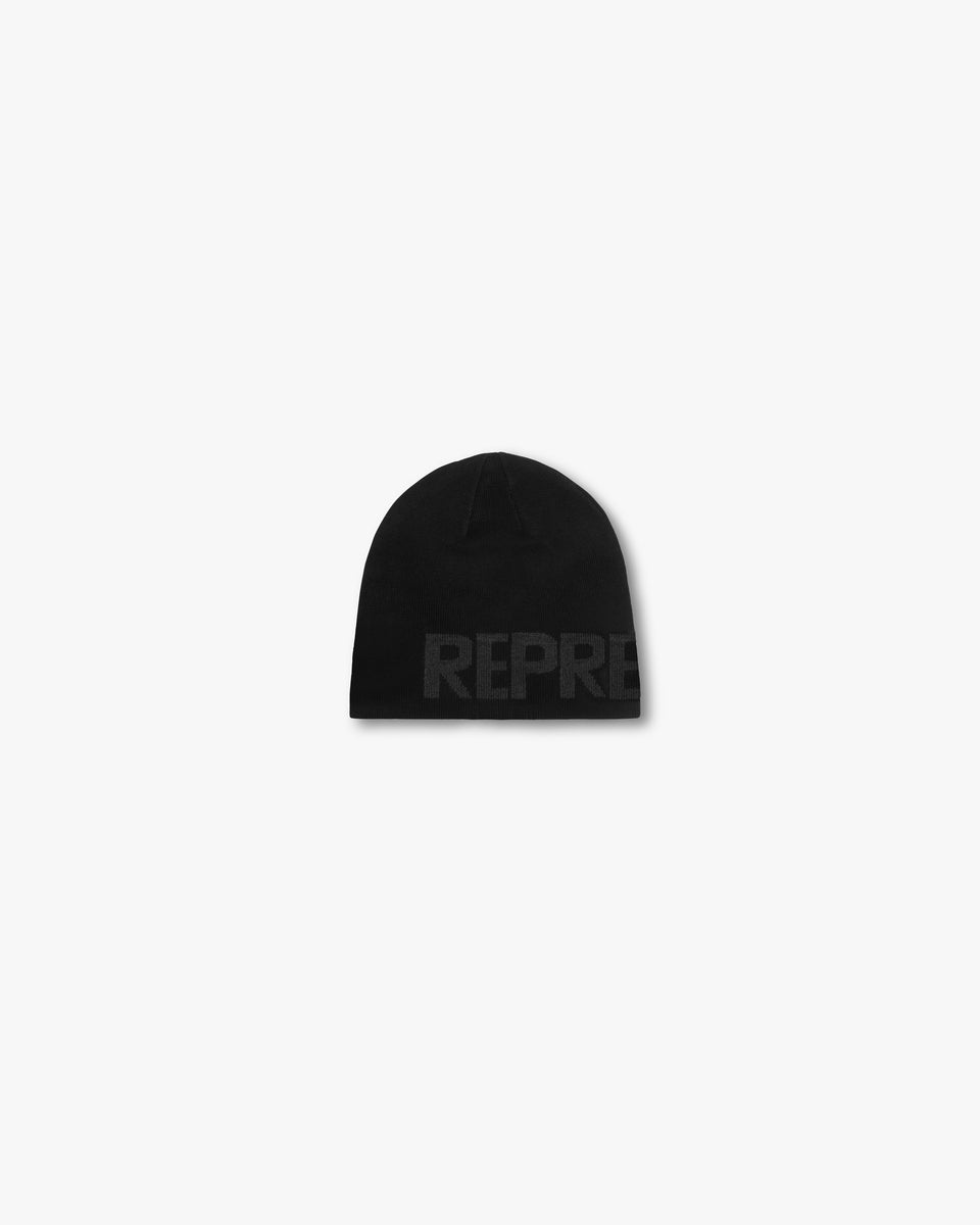 Represent Jacquard Beanie - Black