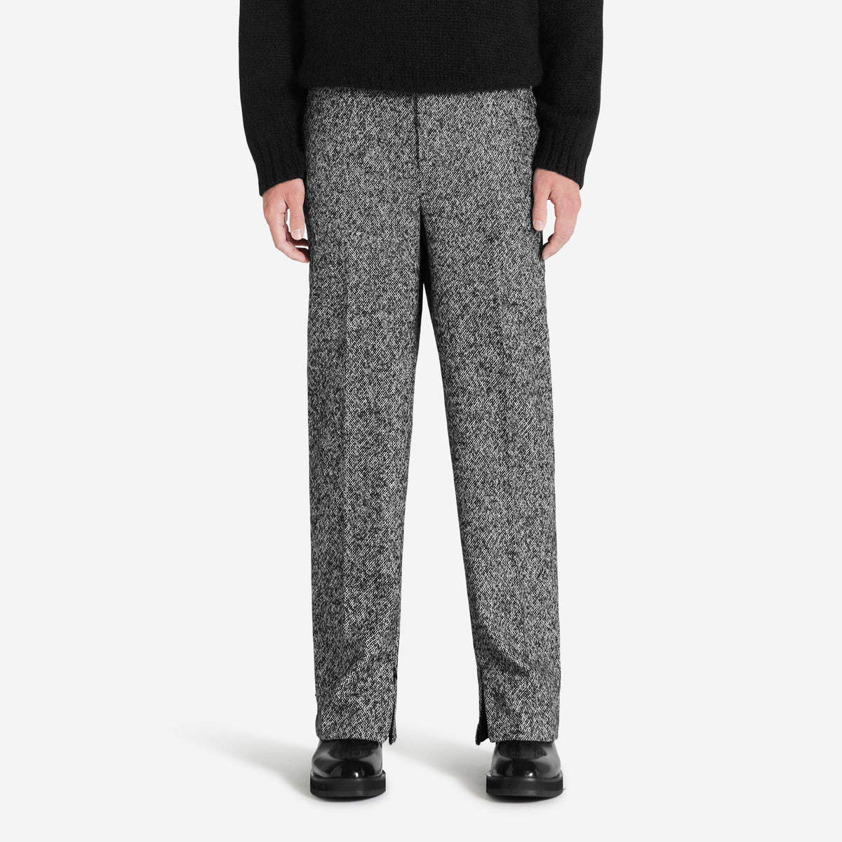 Theo Tailored Jersey Trousers, Concrete Marl