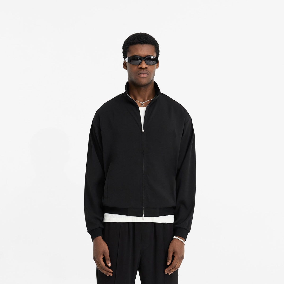 Initial Track Jacket - Black | REPRESENT CLO