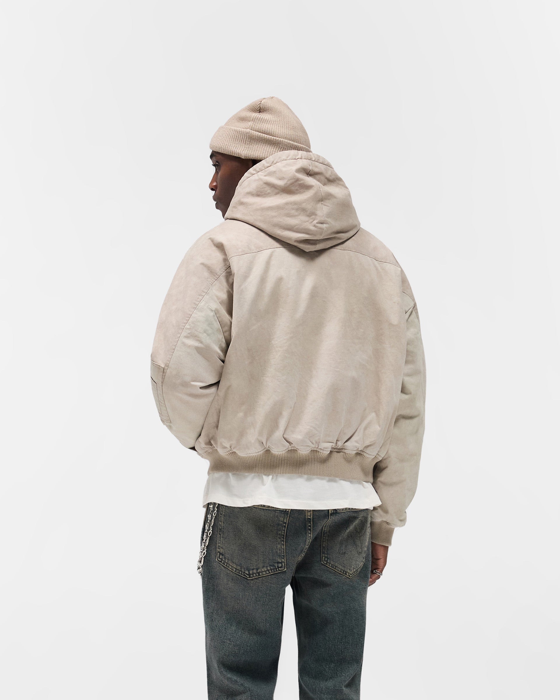 Hooded Bomber - Beige