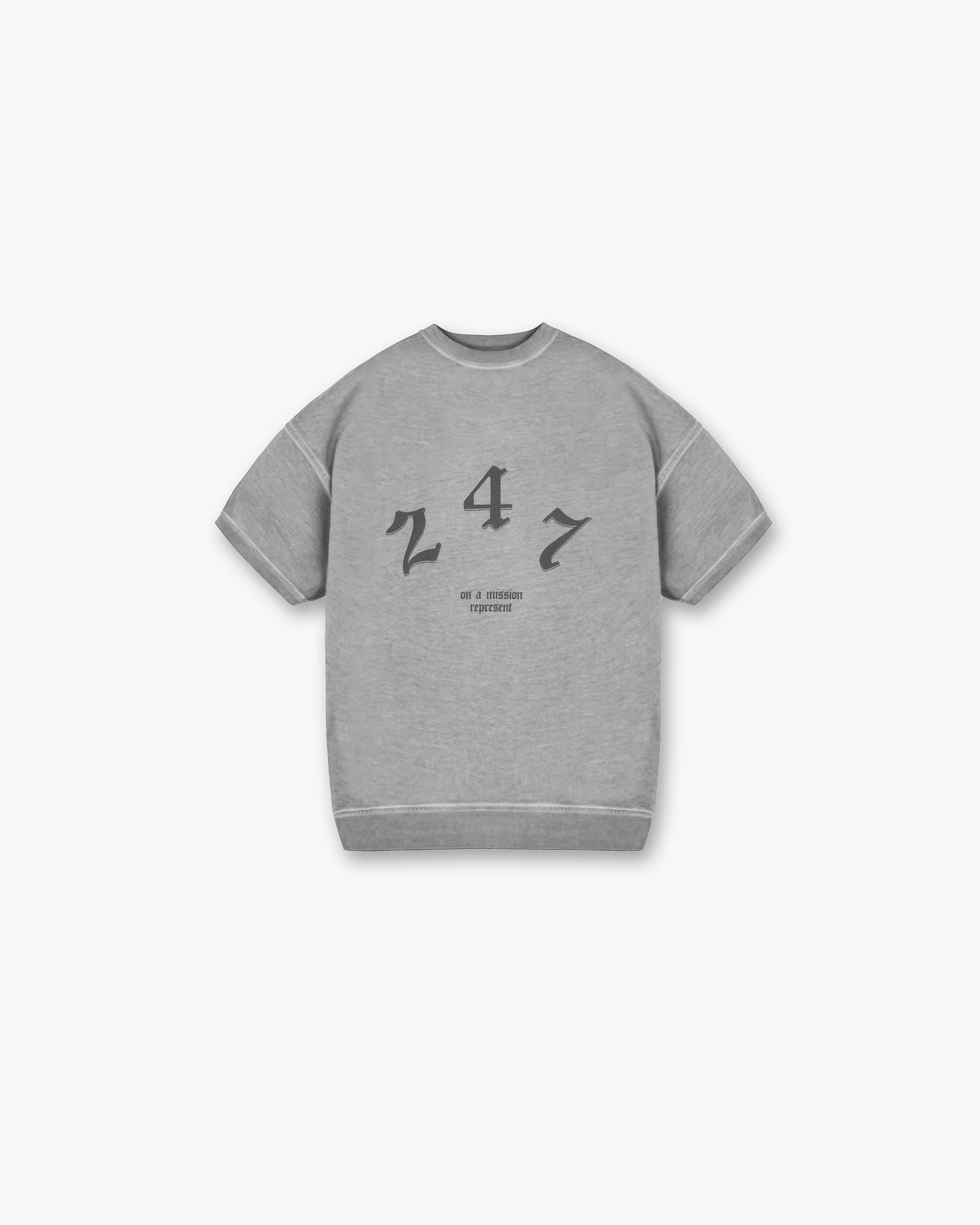 Vintage 247 Short Sleeved Sweatshirt | Smoke Sweaters 247 | Represent Clo