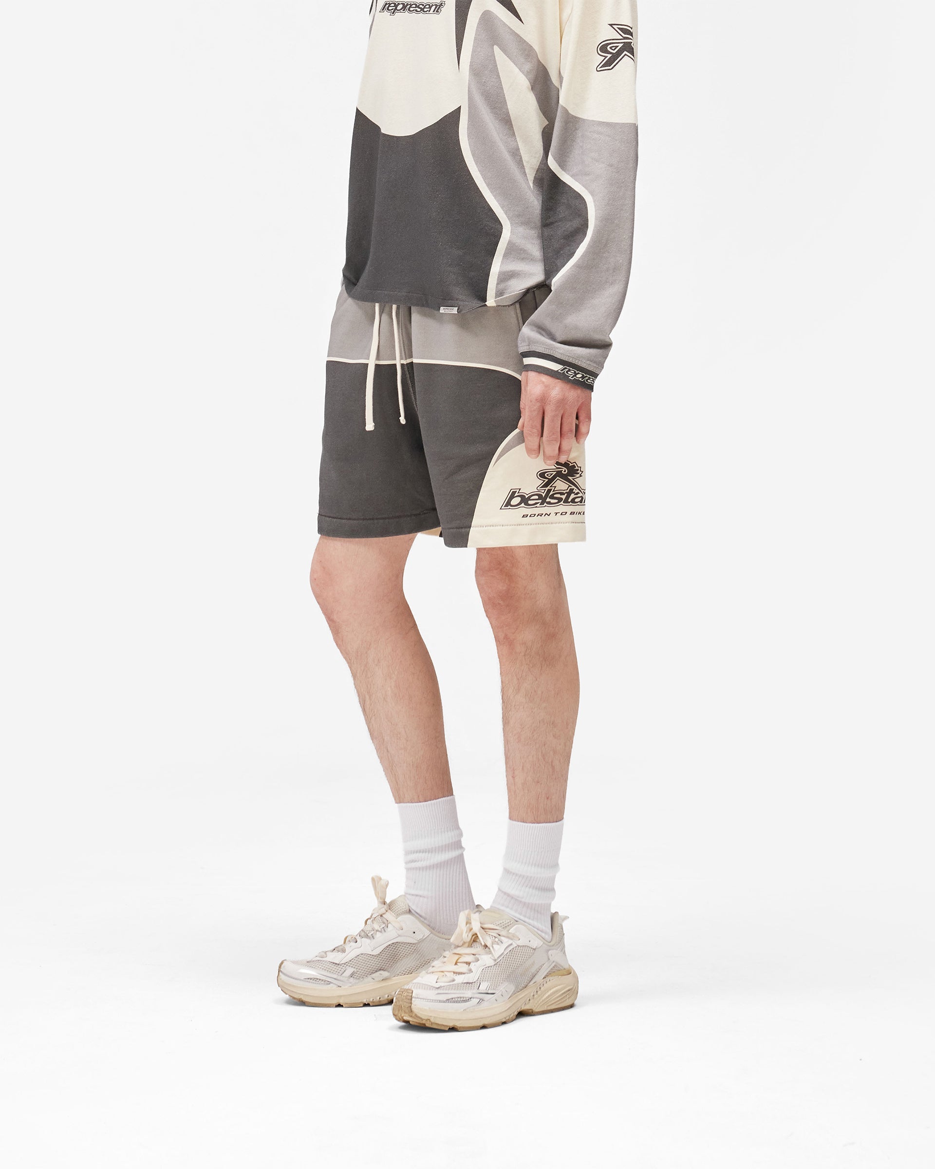 Represent X Belstaff Racing Shorts - Dark Grey