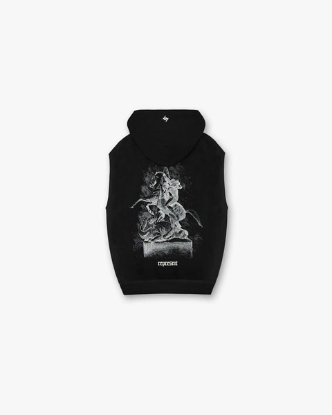 Sleeveless black sale hoodie