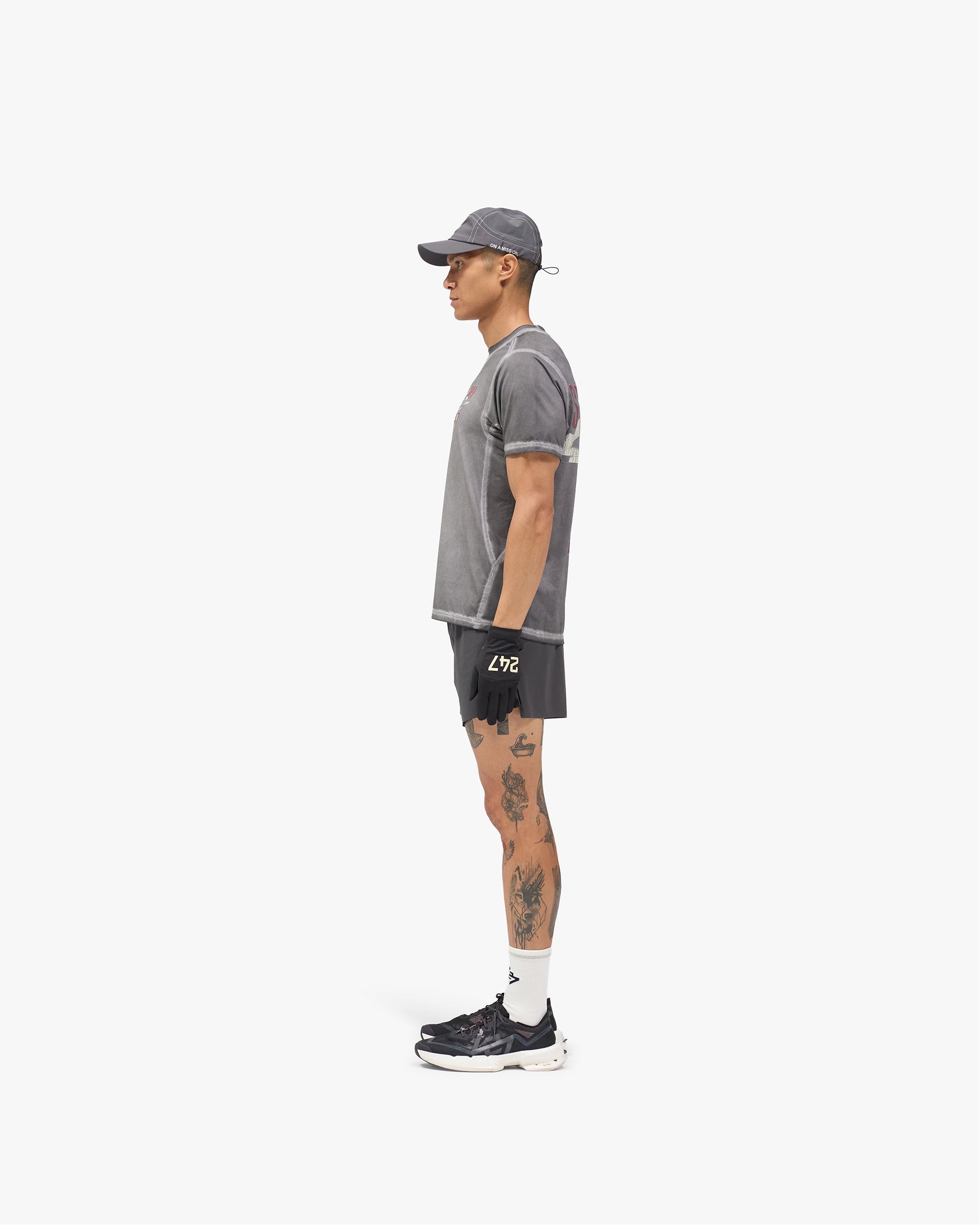 247 Race Short - Washed Grey