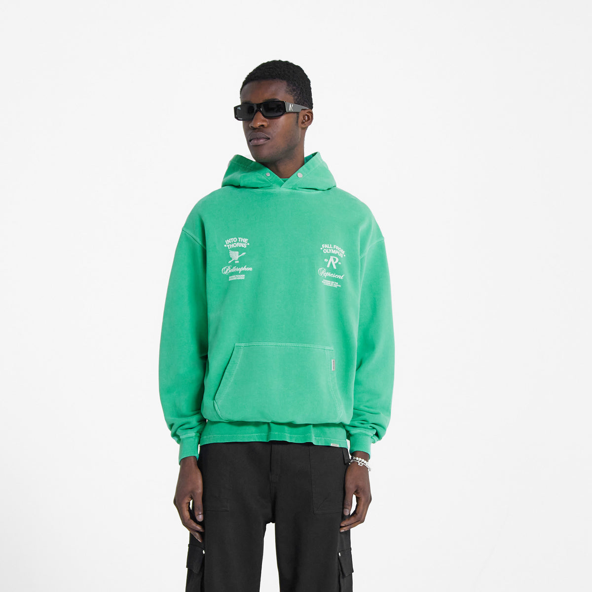 Fall From Olympus Hoodie | Green | REPRESENT CLO