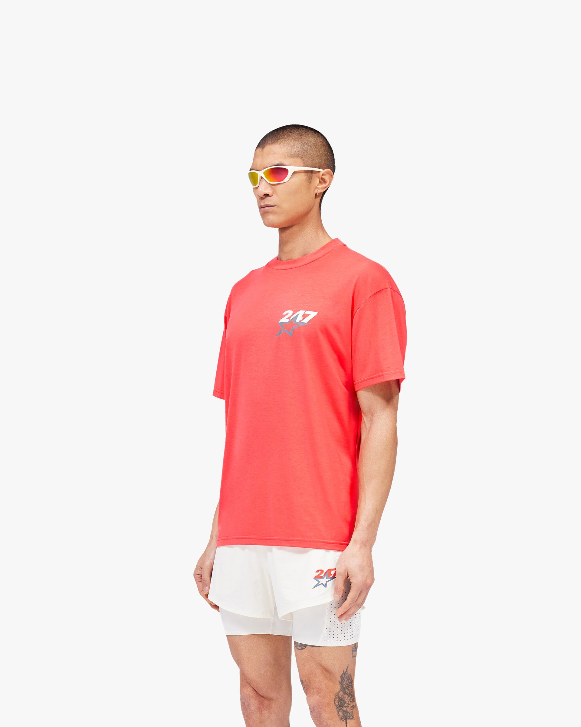 Team 247 Star Oversized T-Shirt - Racing Red