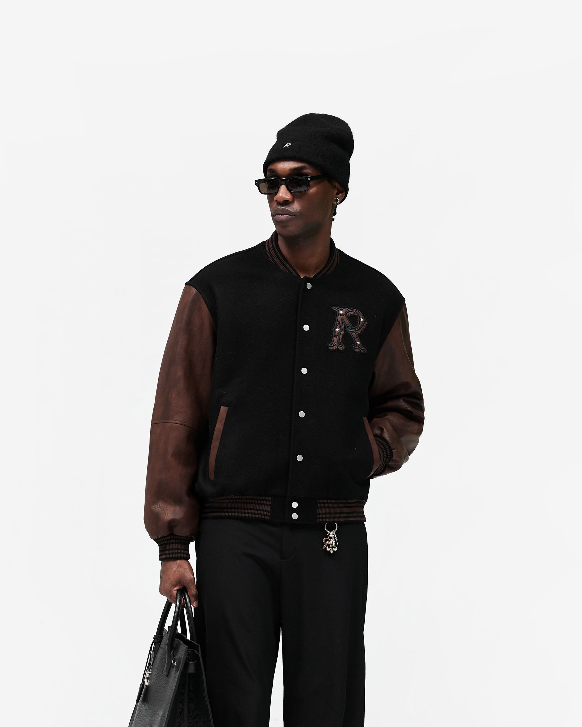 Varsity Bomber - Jet Black