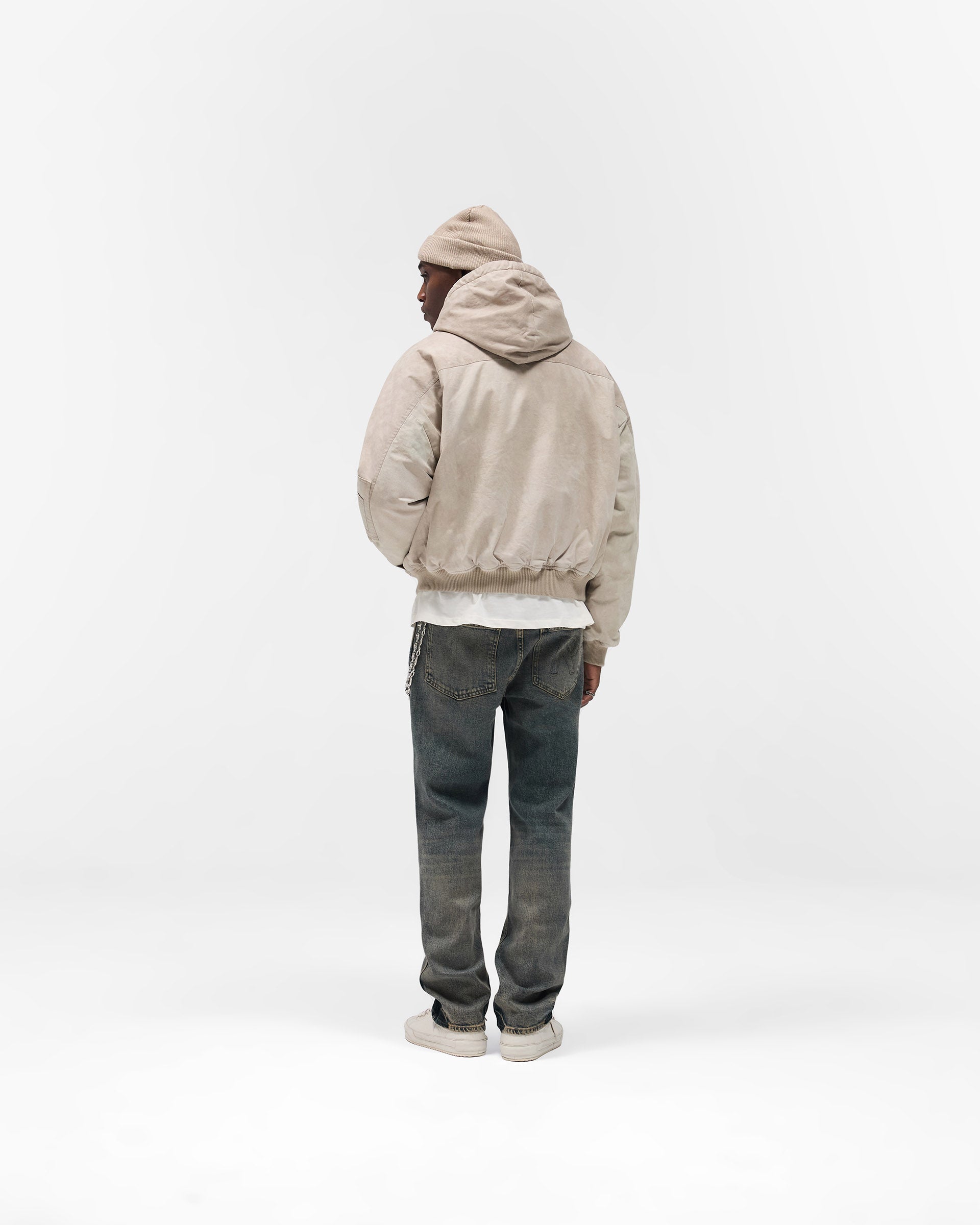 Hooded Bomber - Beige