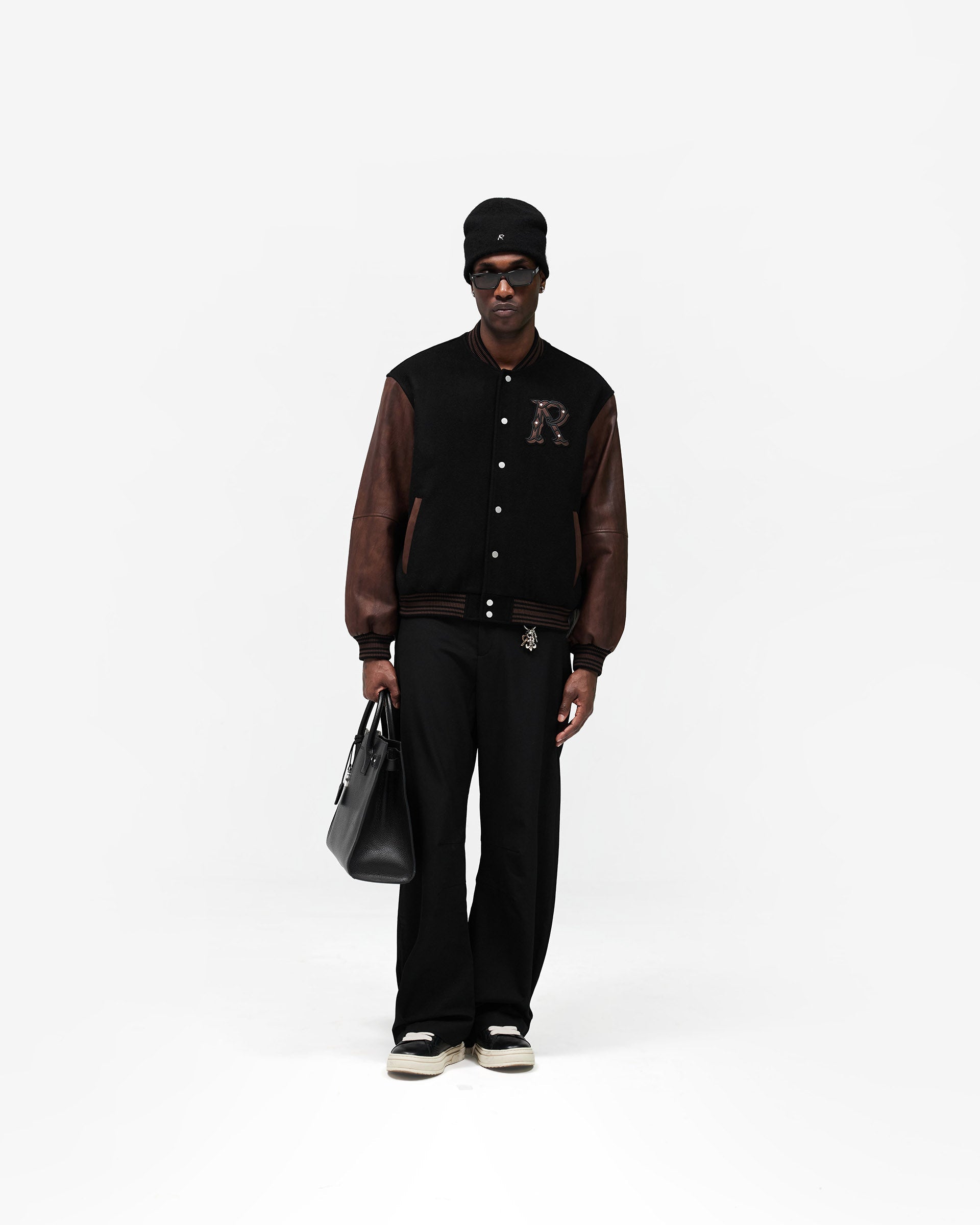 Varsity Bomber - Jet Black
