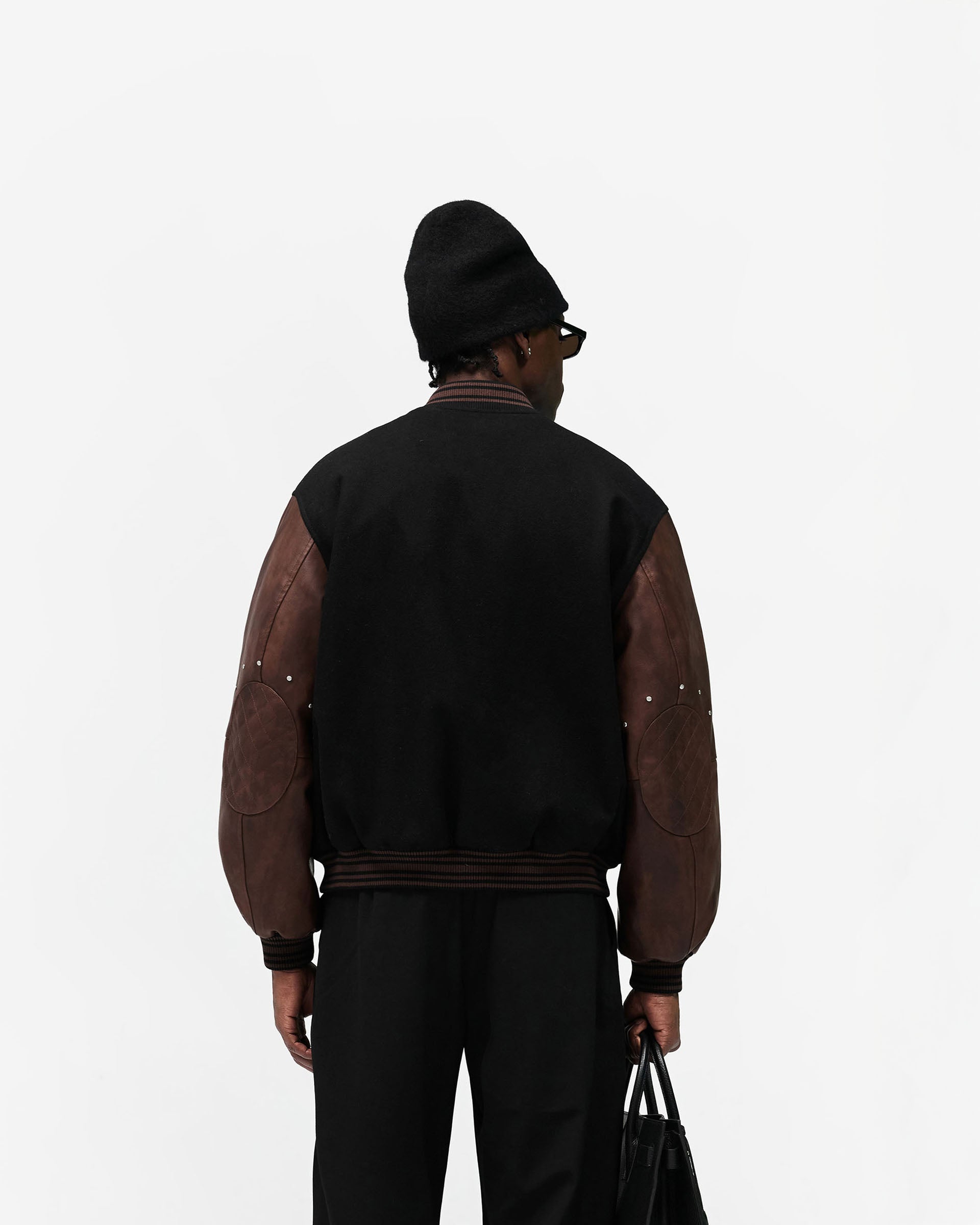 Varsity Bomber - Jet Black