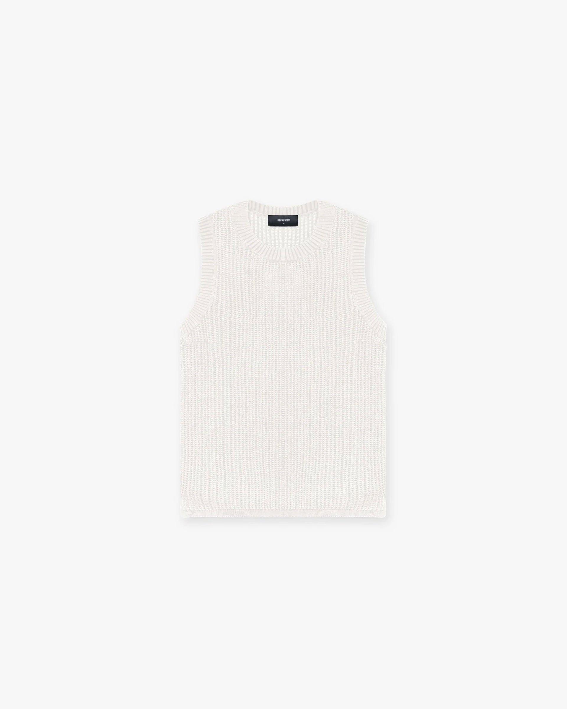 Knitted Tank | Cream Knitwear SC23 | Represent Clo