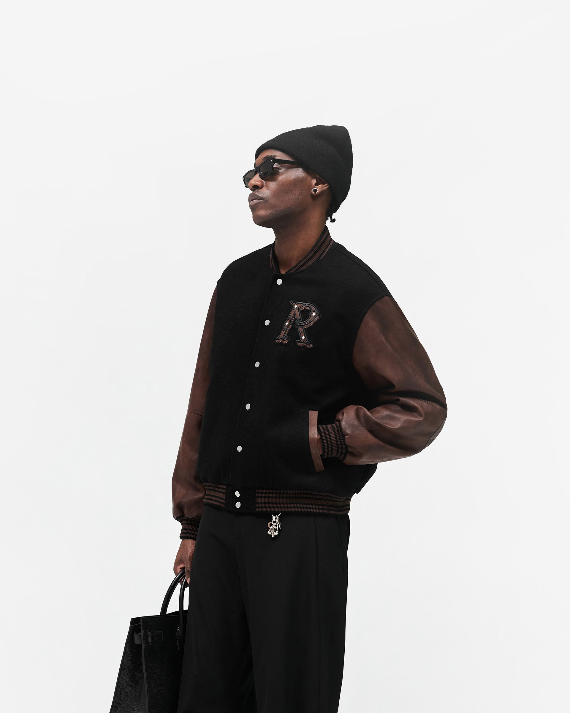 Varsity Bomber - Jet Black