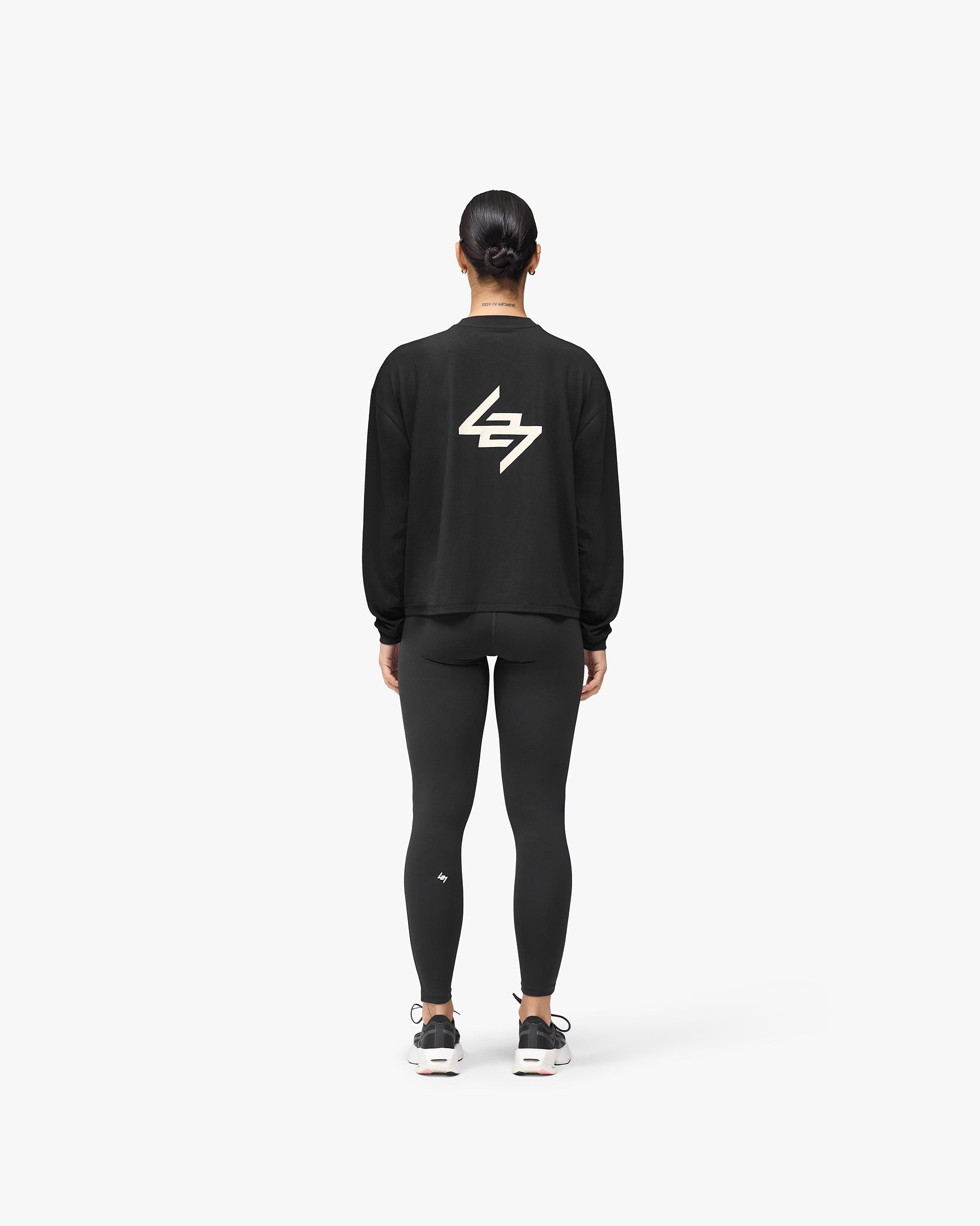 247 DNA Oversized Long Sleeve T-Shirt - Jet Black