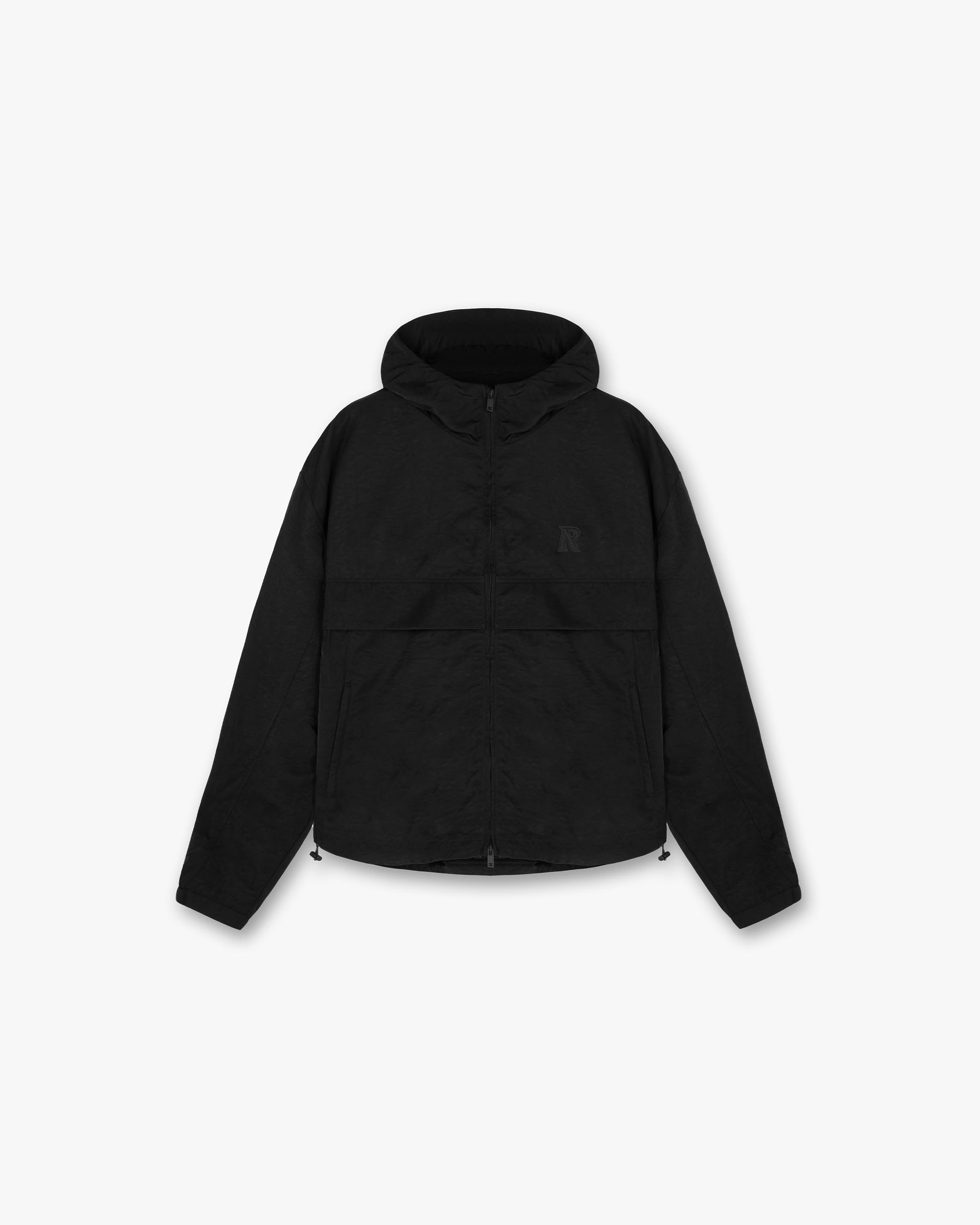 Hooded Track Jacket | Jet Black Outerwear FW23 | Represent Clo