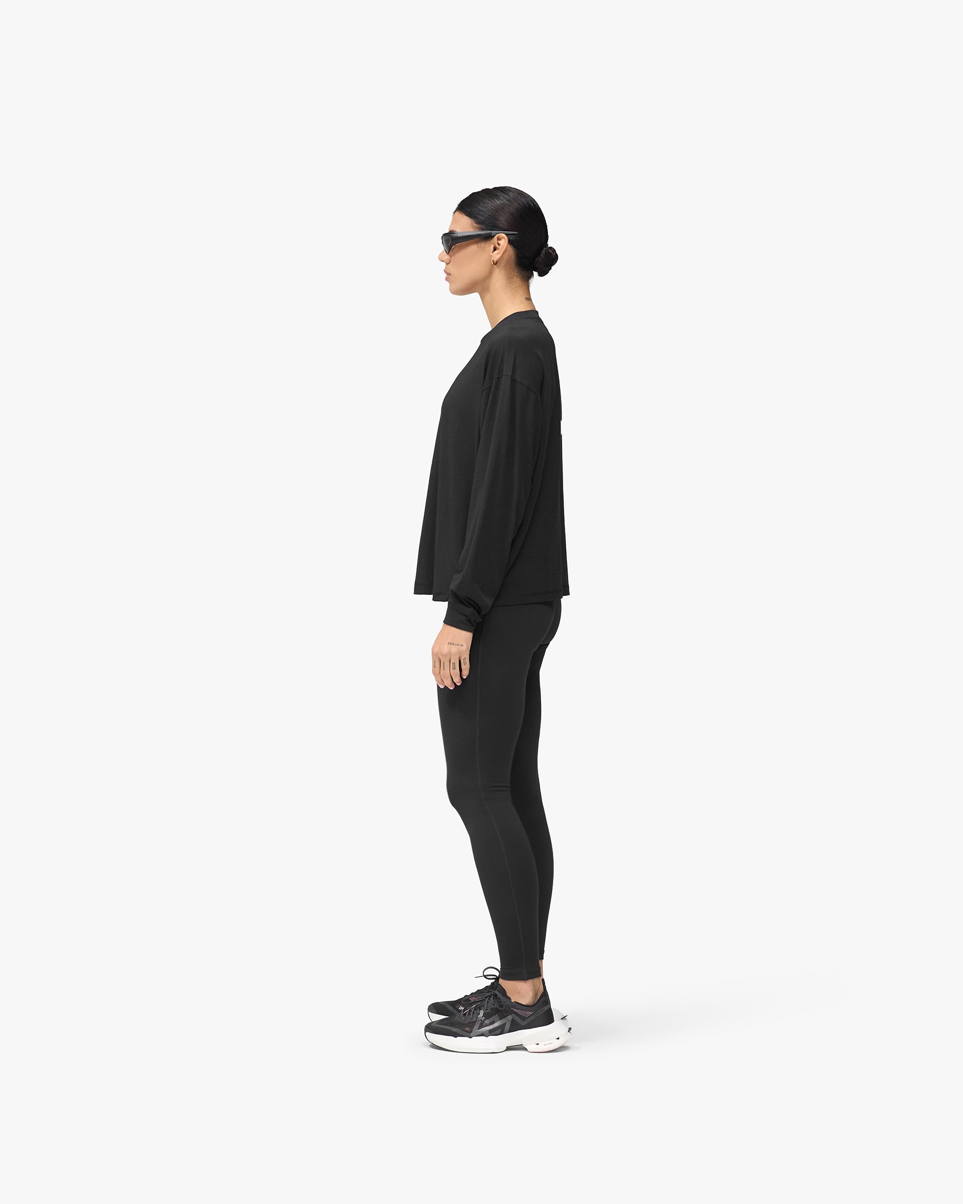 247 DNA Oversized Long Sleeve T-Shirt - Jet Black