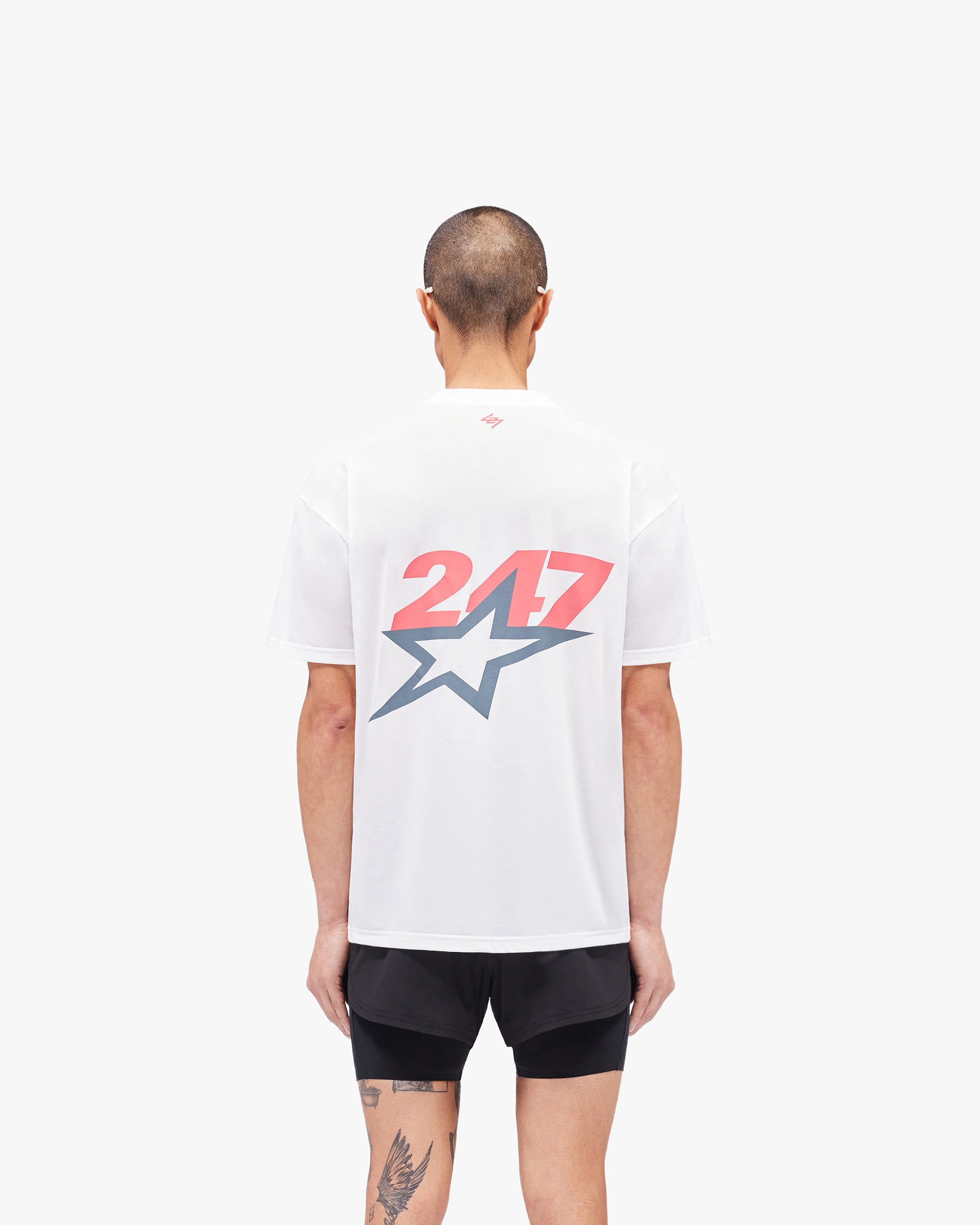 Team 247 Star Oversized T-Shirt - Flat White
