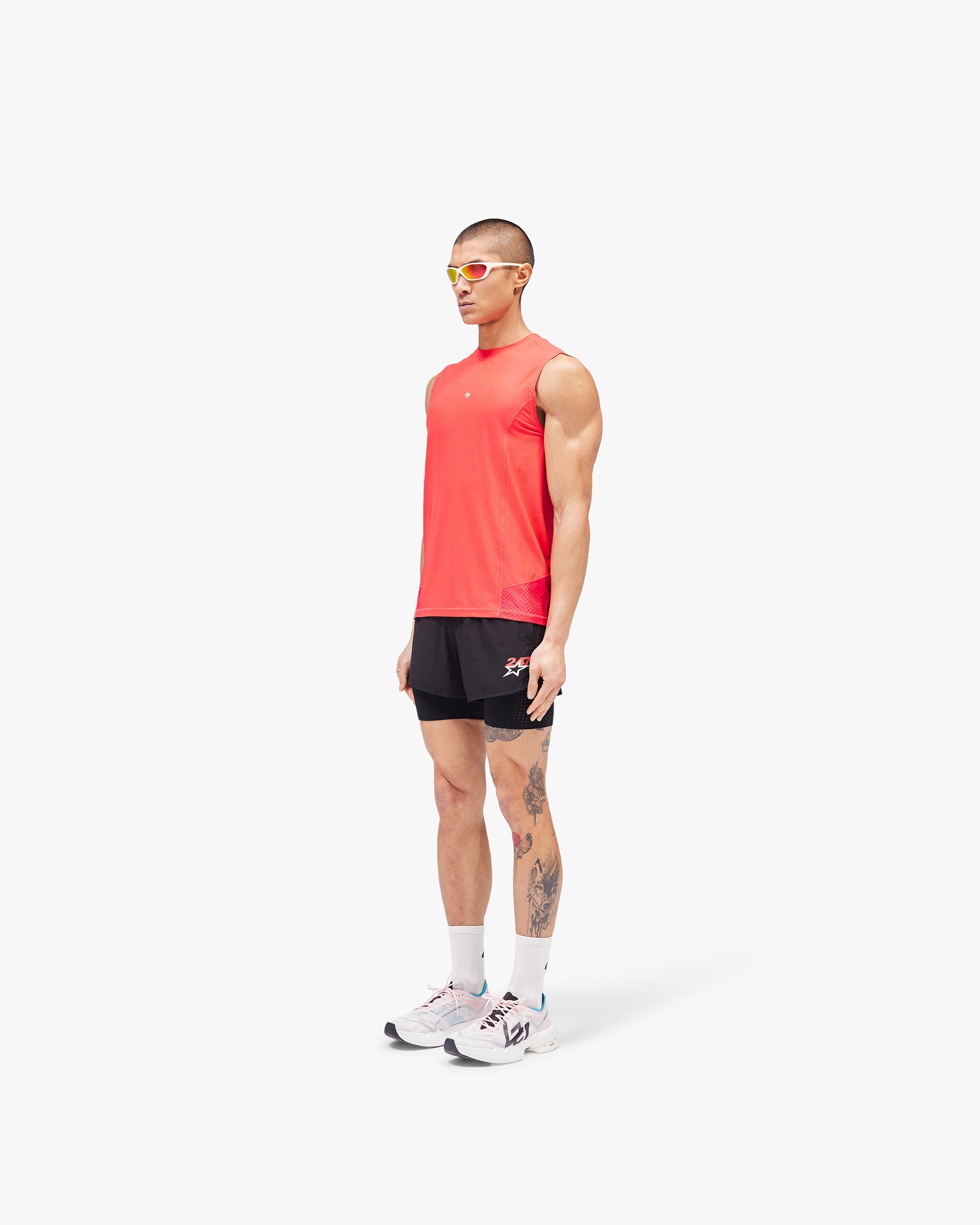 247 Hybrid Tank - Red Fade Out