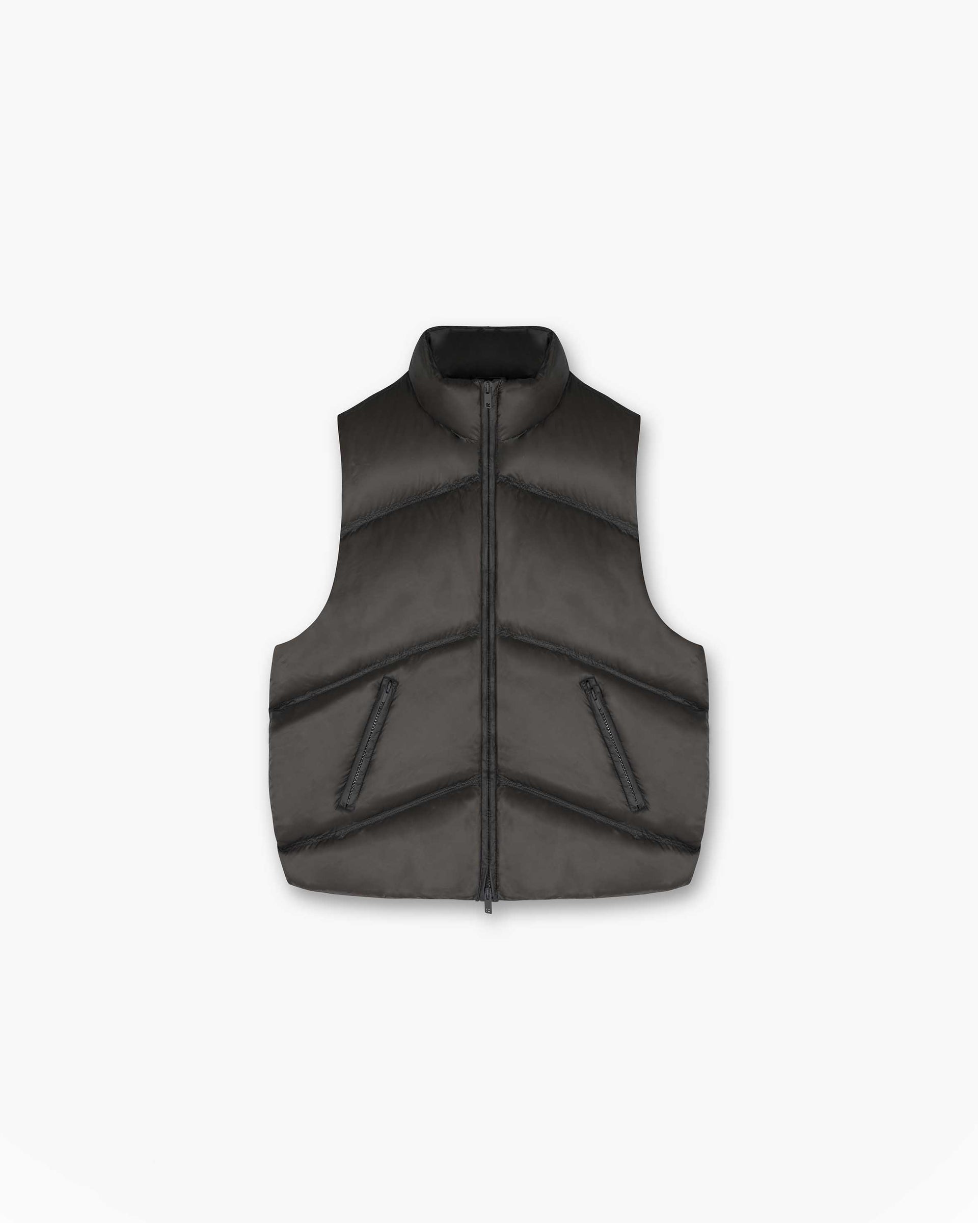 Washed Puffer Gilet | Black Outerwear Summer Vault 23 | Represent Clo