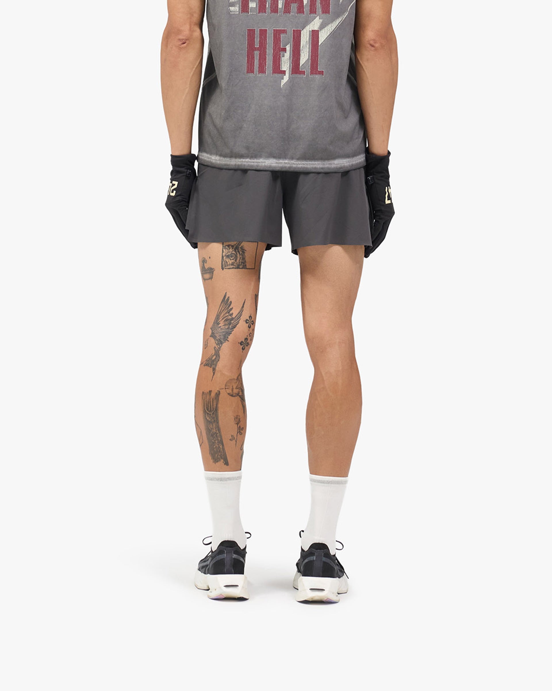 247 Race Short - Washed Grey