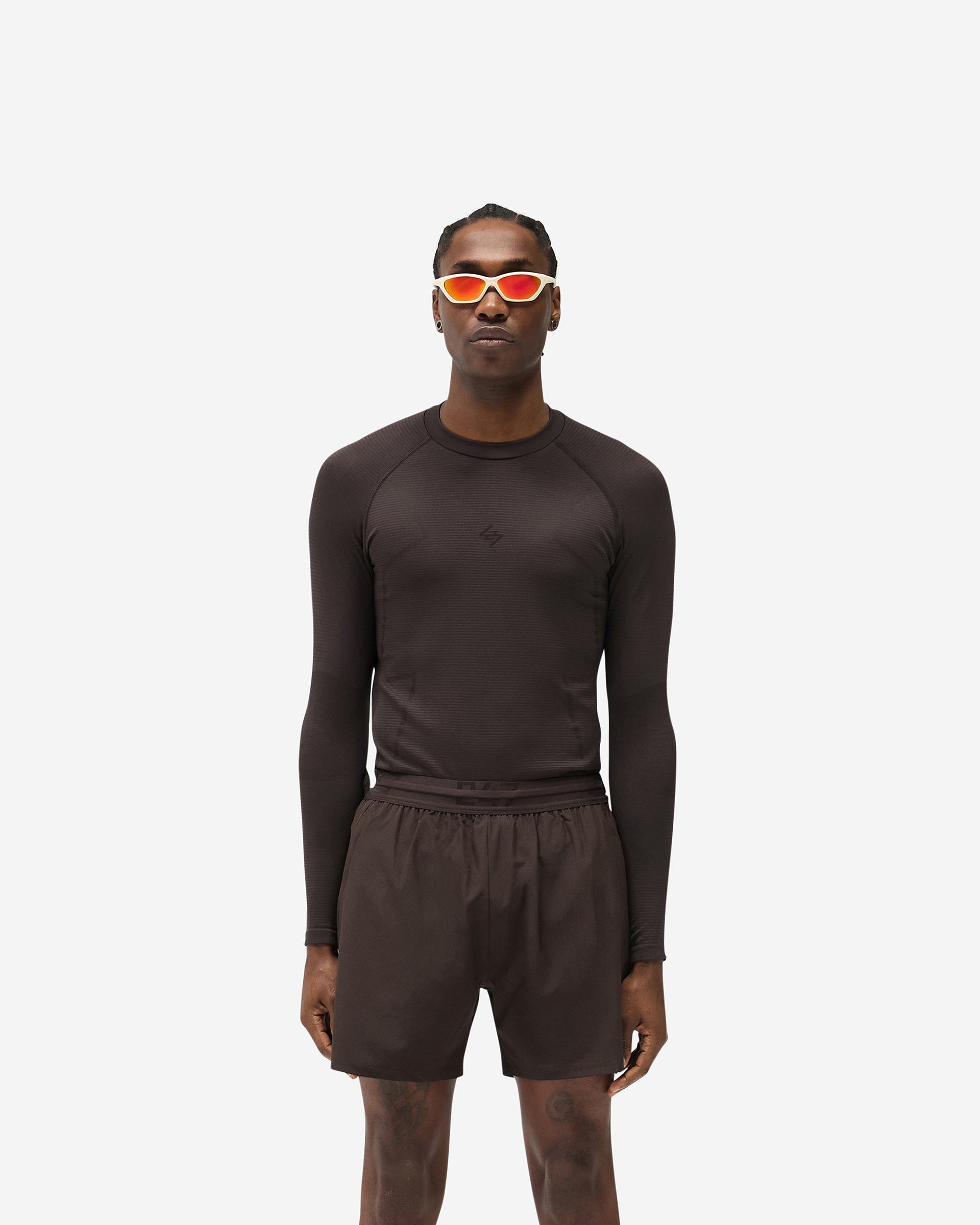 247 Uprising Long Sleeve Seamless T-Shirt - Chocolate