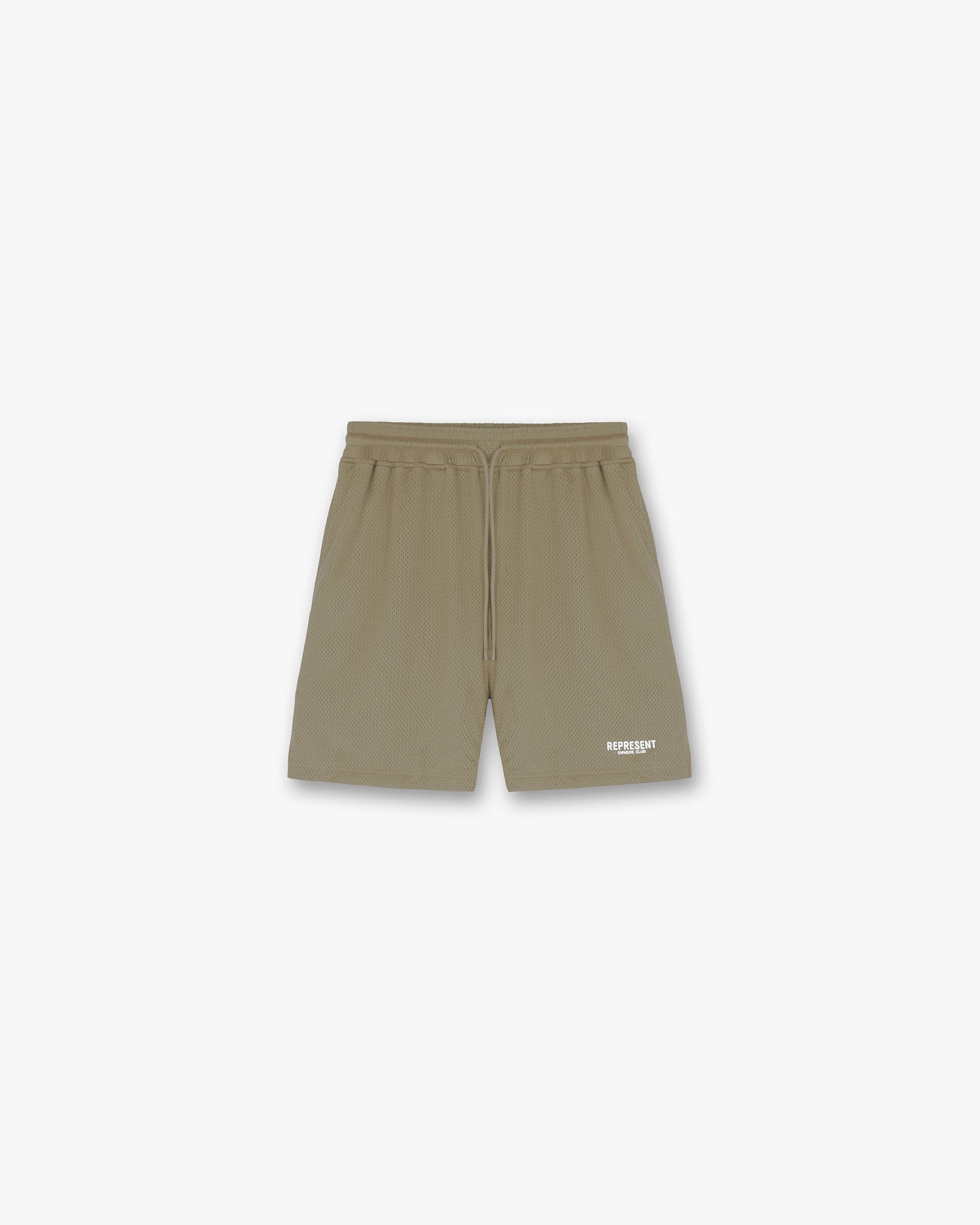 Represent Owners Club Mesh Shorts | Khaki Shorts Owners Club | Represent Clo