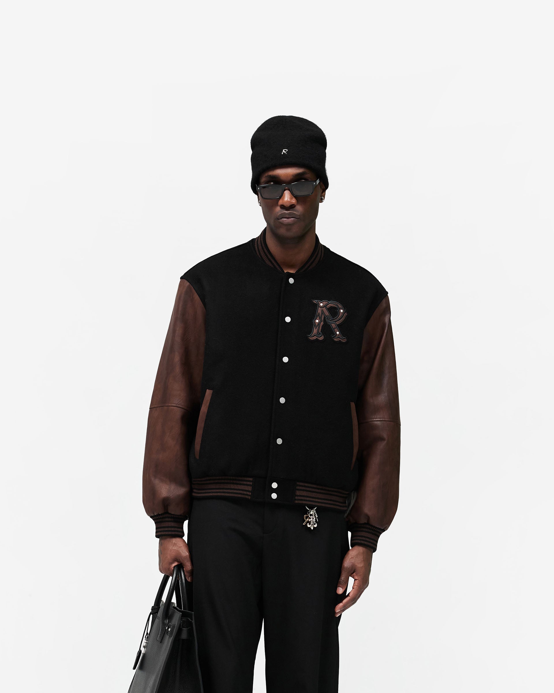 Varsity Bomber - Jet Black