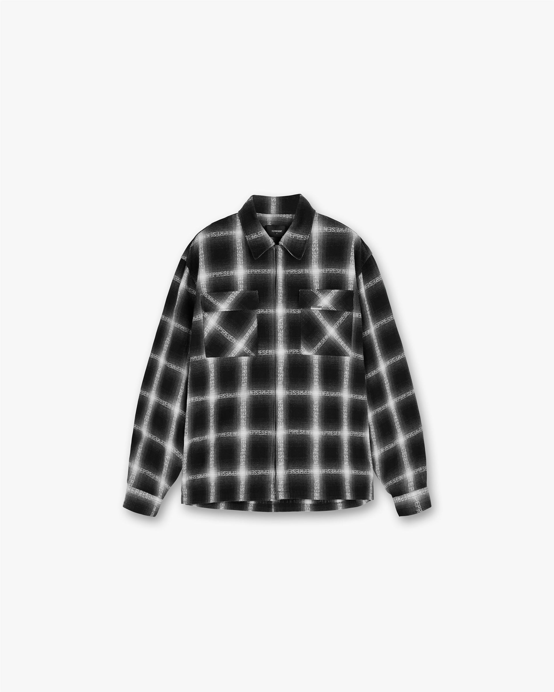 Logo Flannel Shirt | Black Shirts FW23 | Represent Clo