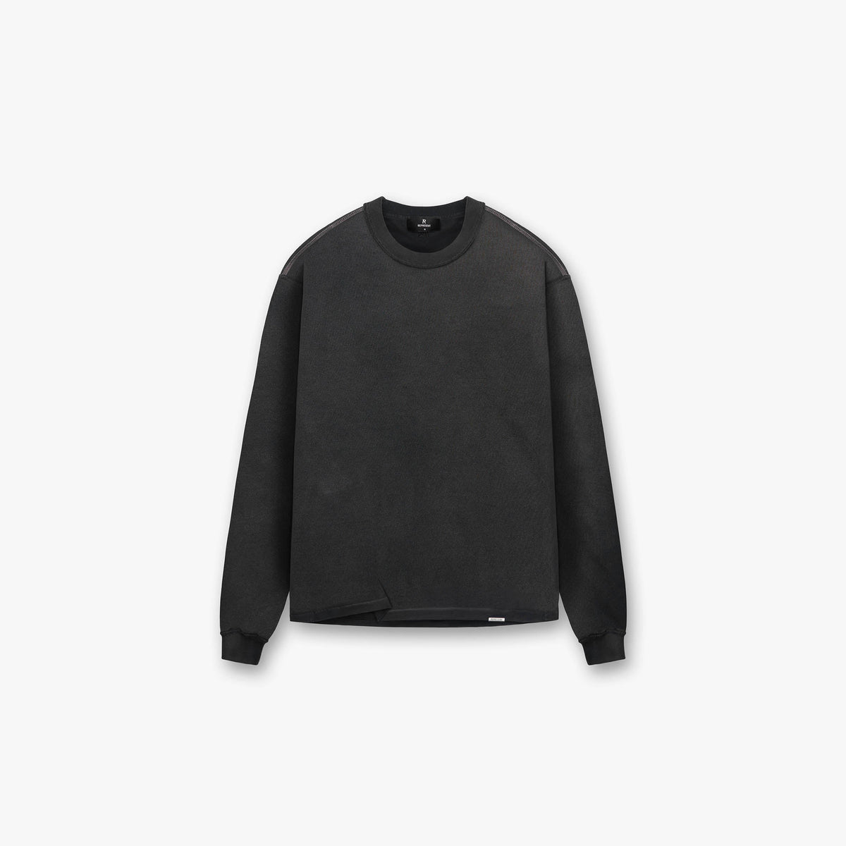 Heavyweight Initial Long Sleeve Tee | Stained Black | REPRESENT CLO