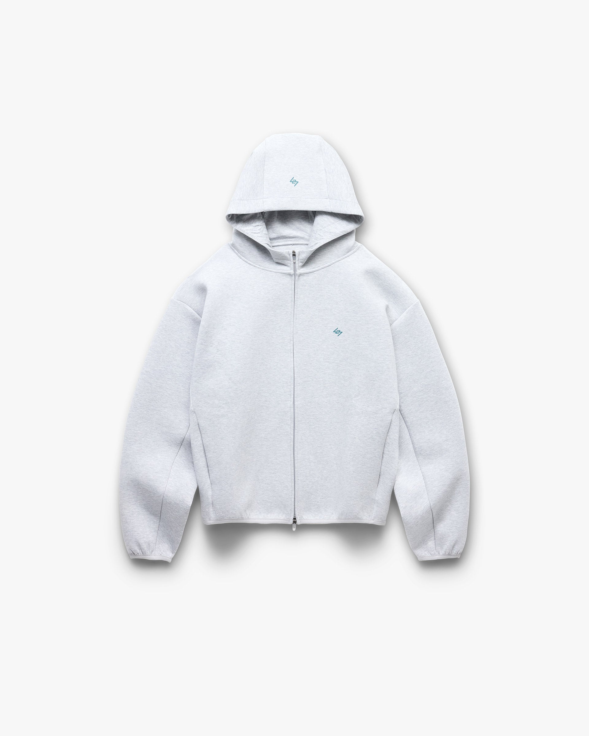 247 Form Zip Hoodie - Grey Marl