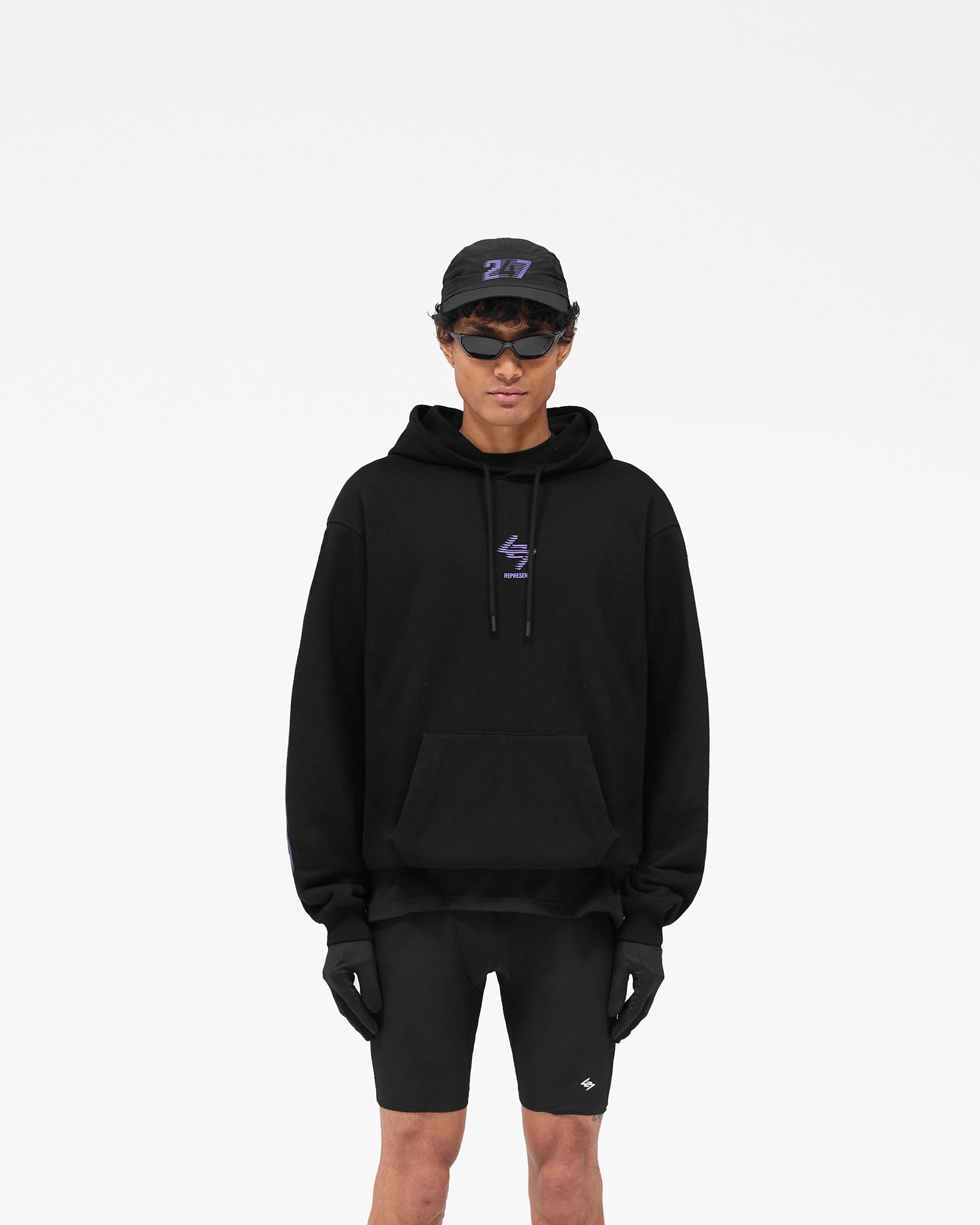 247 Berlin Hoodie - Black Purple
