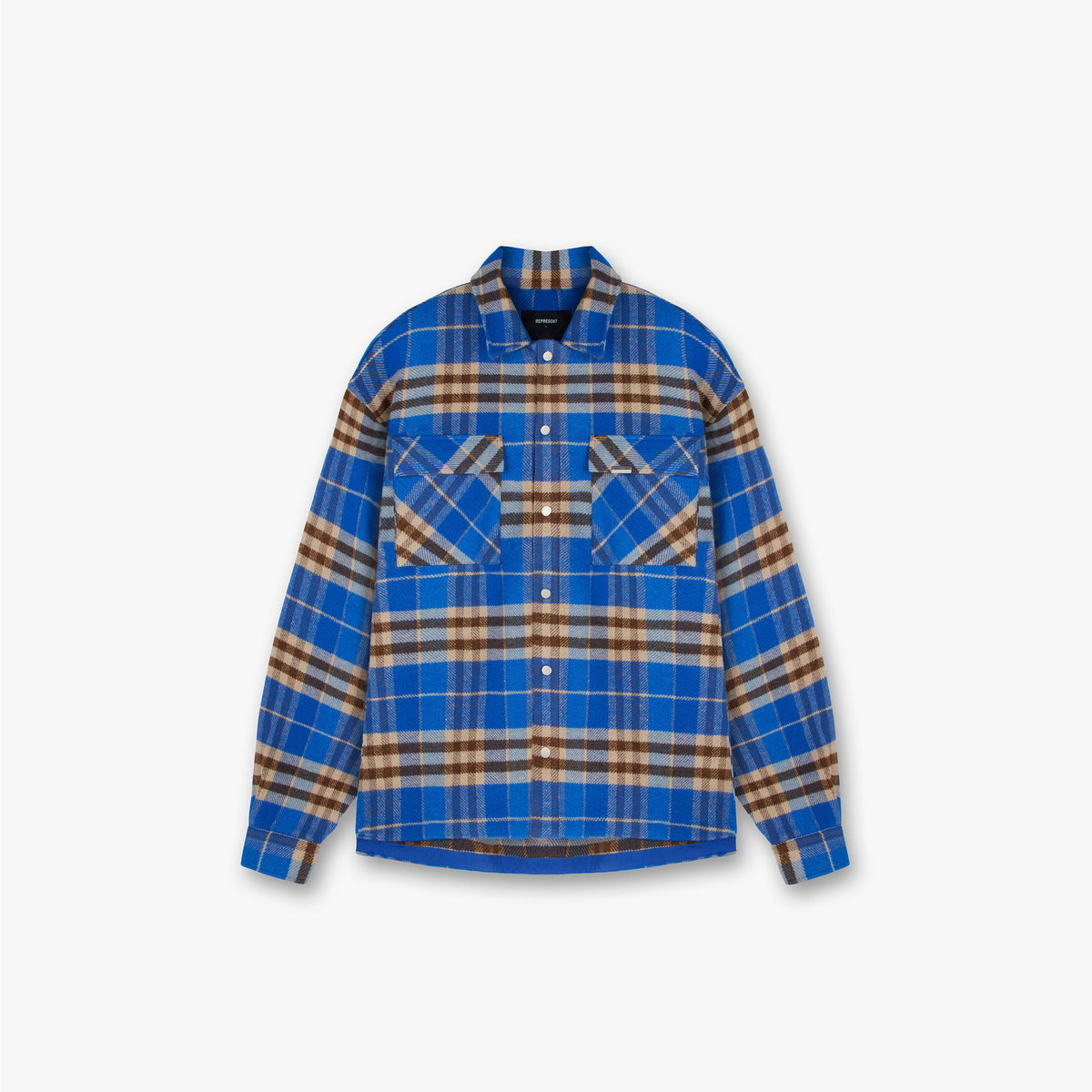 Blue Initial Flannel Shirt | REPRESENT CLO
