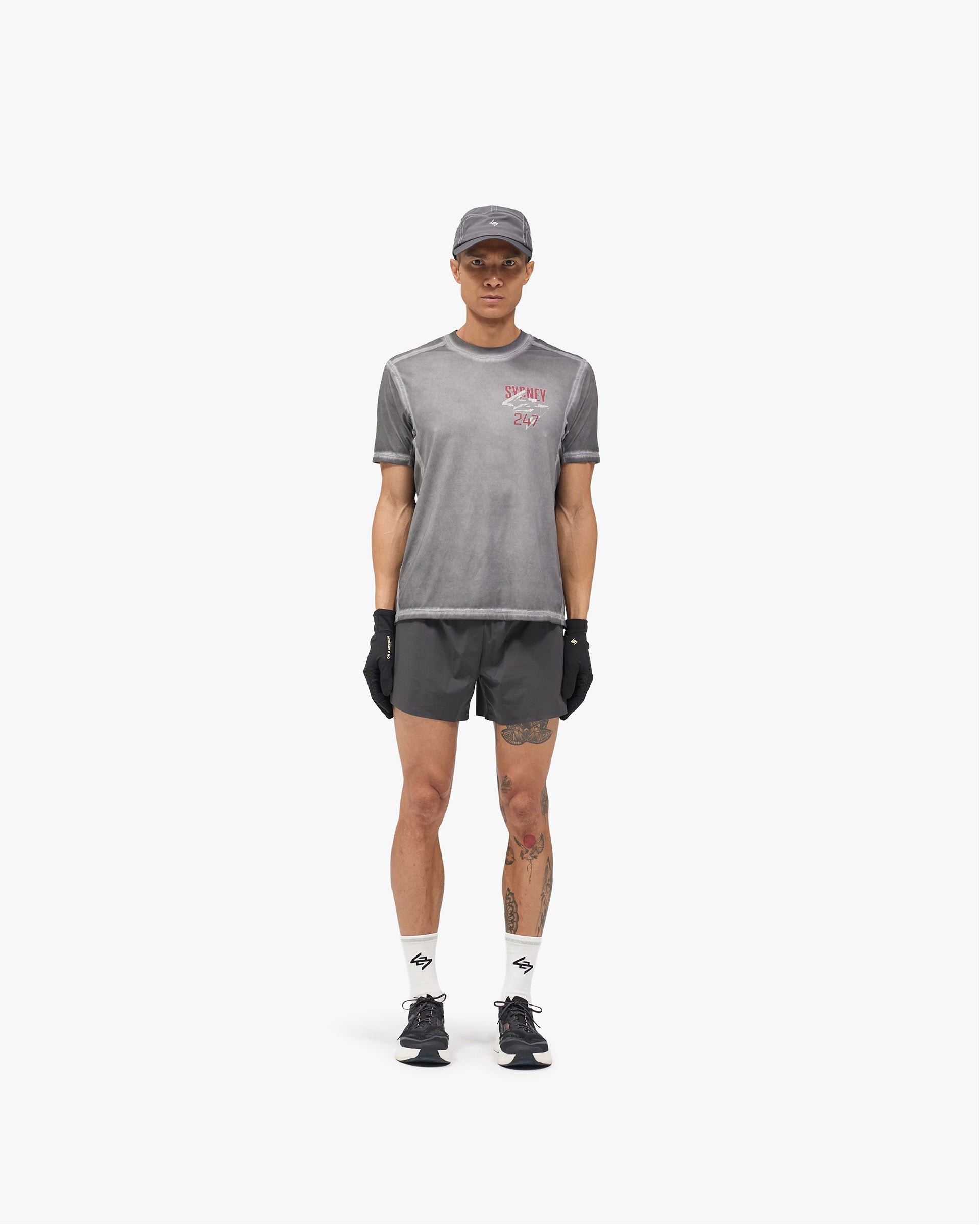 247 Race Short - Washed Grey
