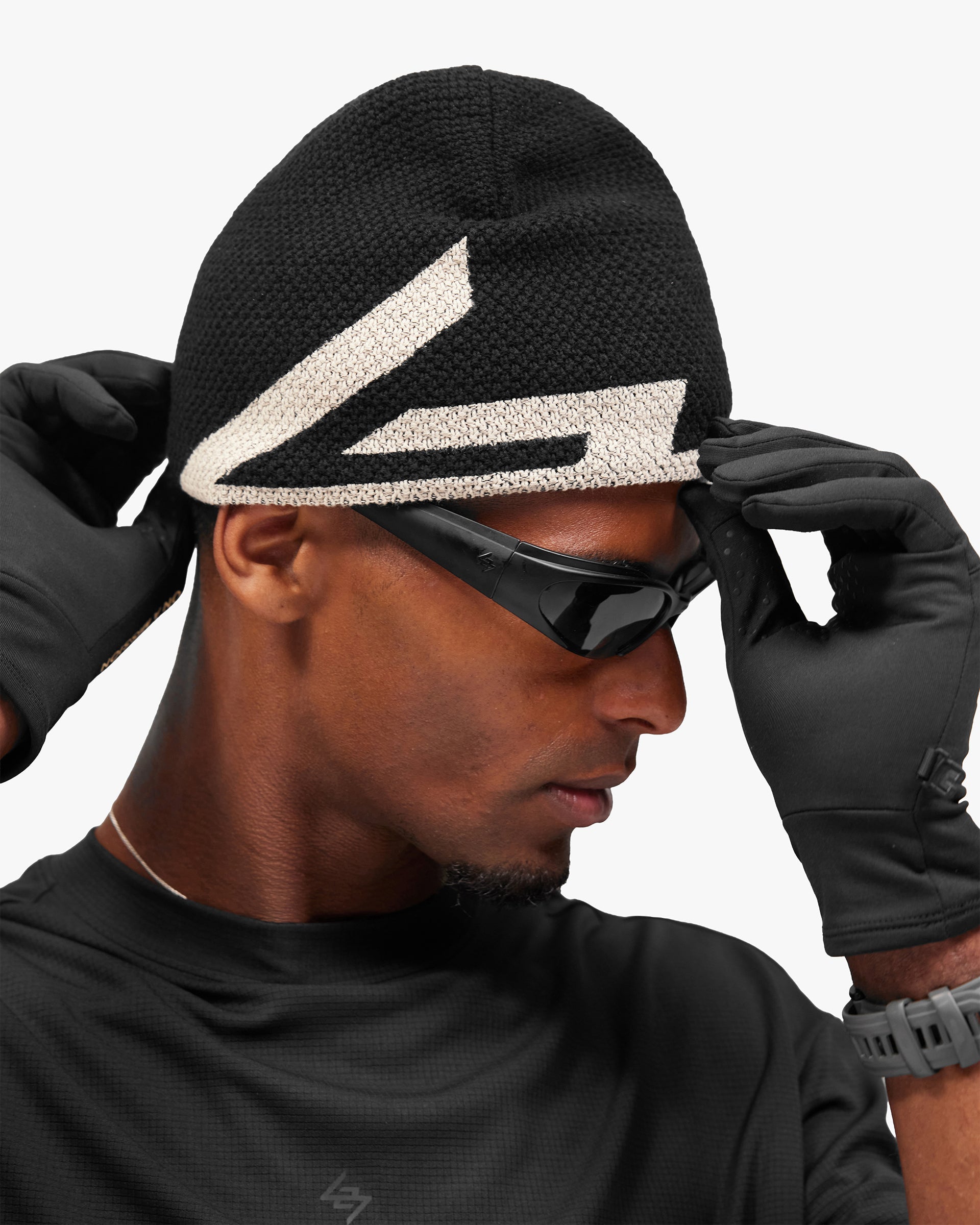 247 Waffle Beanie - Jet Black