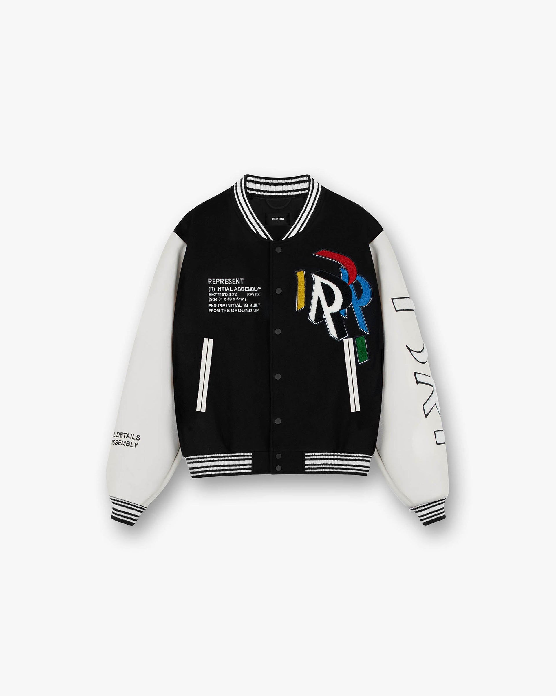 Initial Varsity Jacket | Black Outerwear SS23 | Represent Clo