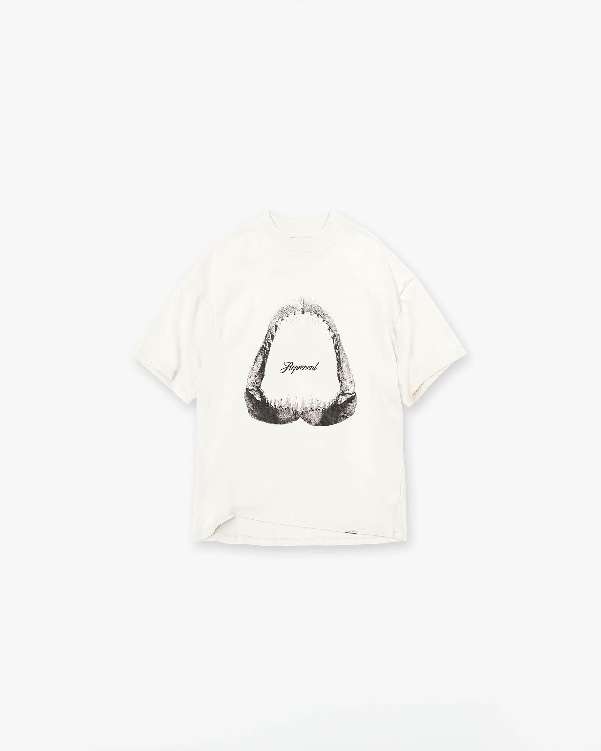 Shark Jaws T-Shirt | Flat White T-Shirts SS23 | Represent Clo
