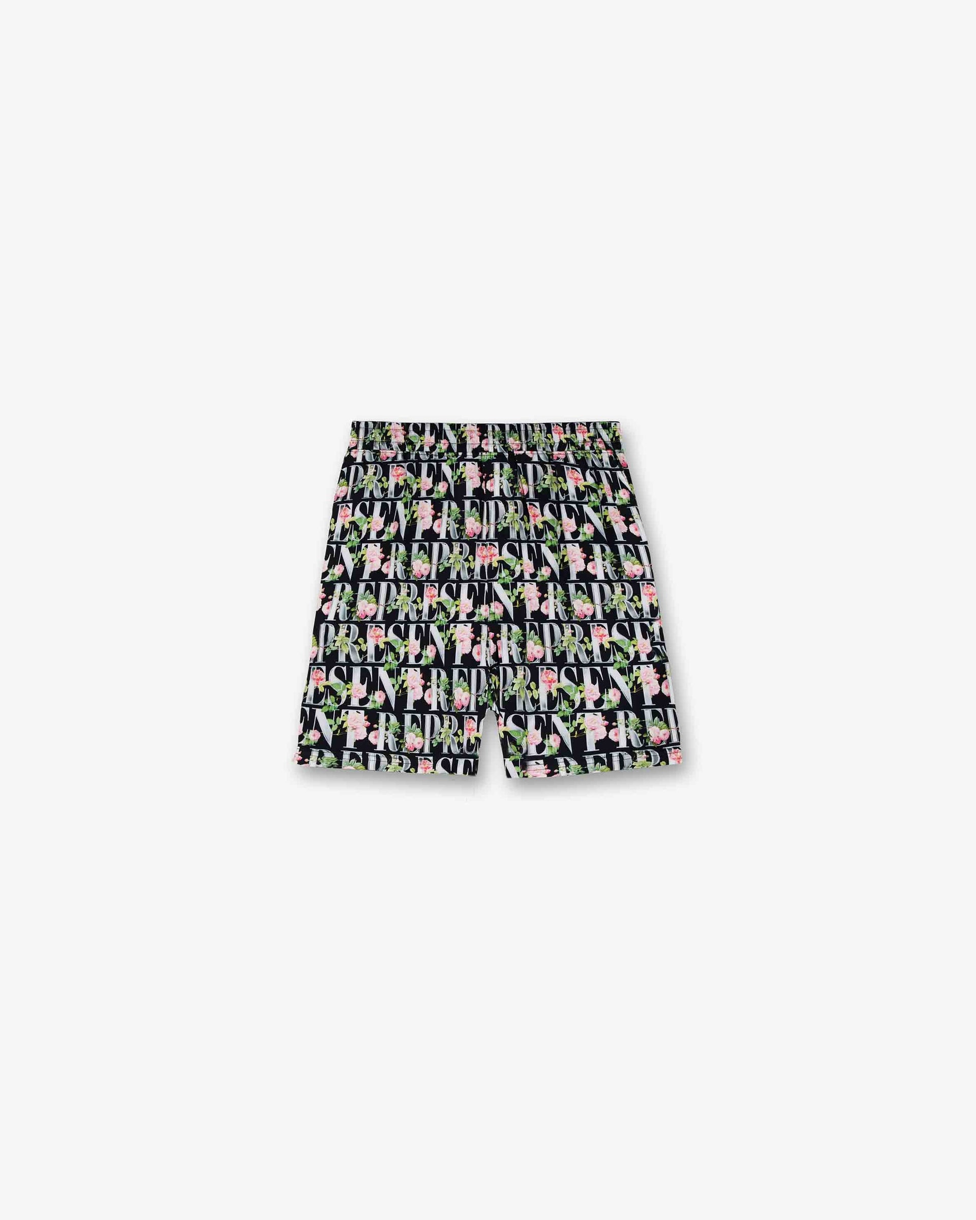 Floral Represent Shorts | Black Shorts SC23 | Represent Clo